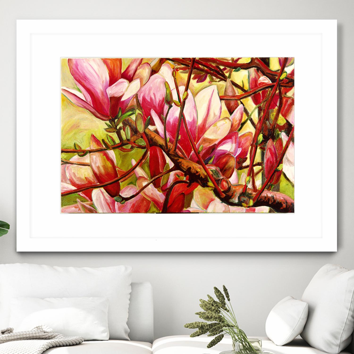 Connection by Mary McLorn Valle on GIANT ART - green floral