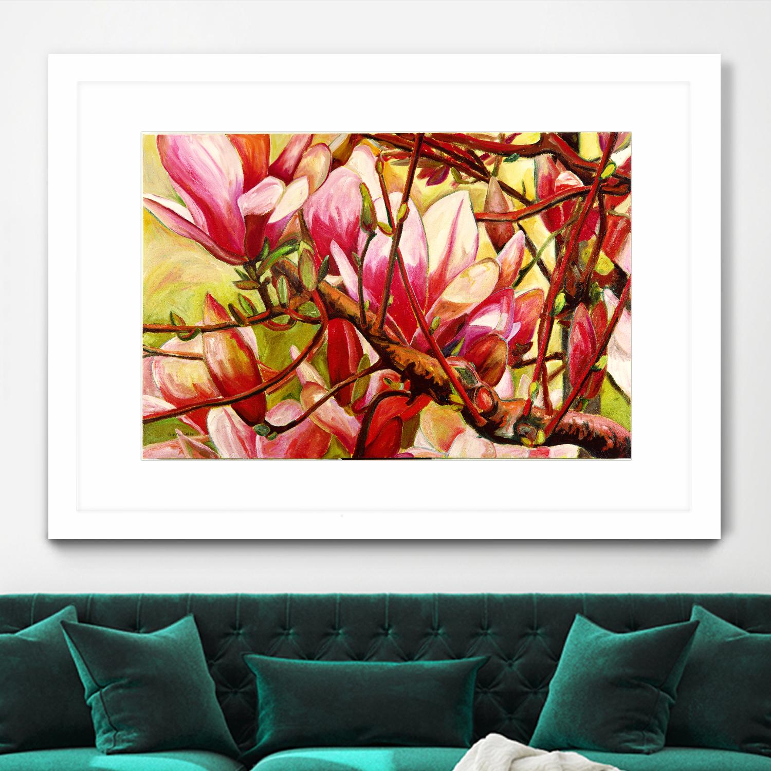 Connection by Mary McLorn Valle on GIANT ART - green floral