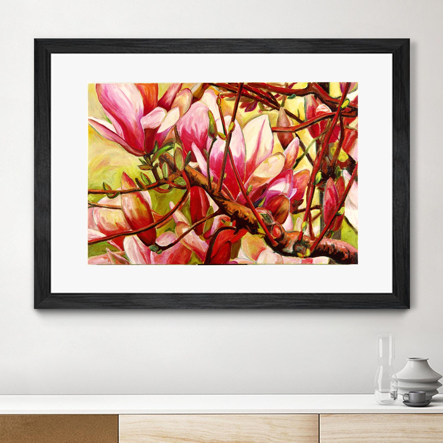 Connection by Mary McLorn Valle on GIANT ART - green floral