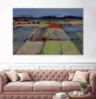 Pastel Field IV by Jacques Clement on GIANT ART - blue landscape