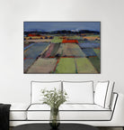Pastel Field IV by Jacques Clement on GIANT ART - blue landscape