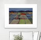 Pastel Field IV by Jacques Clement on GIANT ART - blue landscape