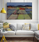 Pastel Field IV by Jacques Clement on GIANT ART - blue landscape
