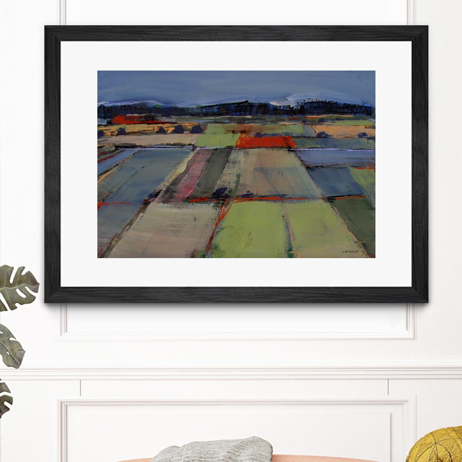 Pastel Field IV by Jacques Clement on GIANT ART - blue landscape