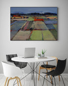 Pastel Field IV by Jacques Clement on GIANT ART - blue landscape