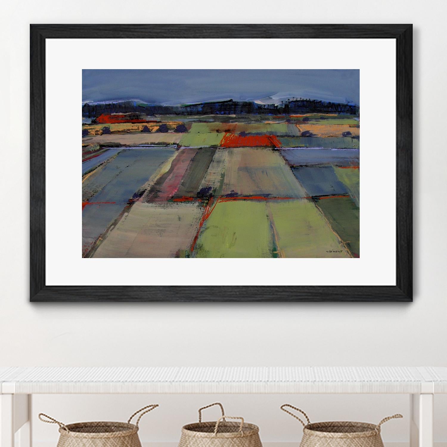 Pastel Field IV by Jacques Clement on GIANT ART - blue landscape