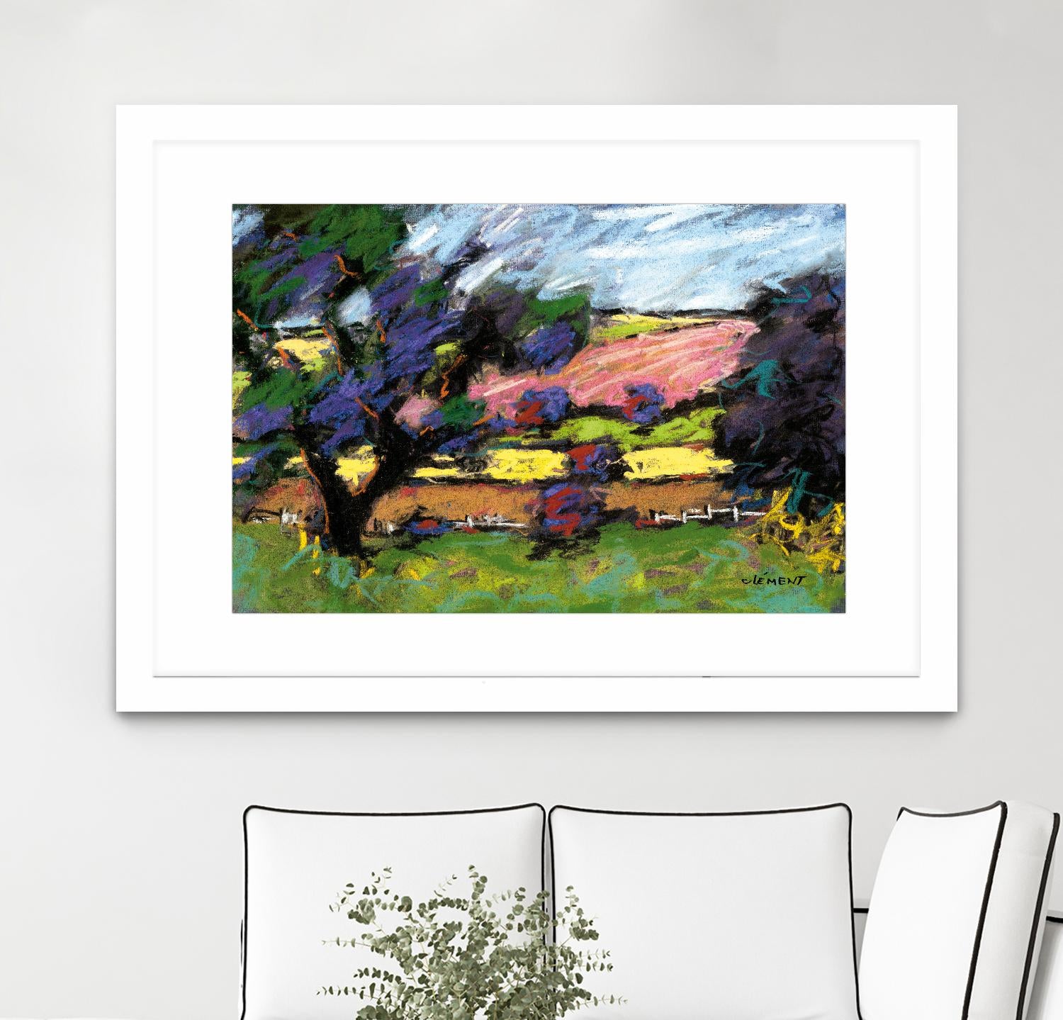 Pastel Landscape I by Jacques Clement on GIANT ART - blue landscape