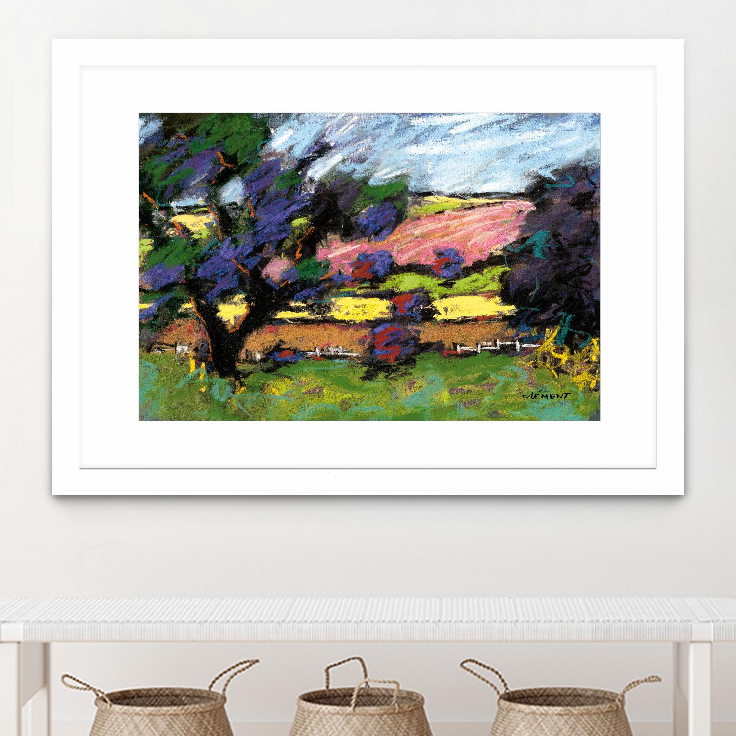 Pastel Landscape I by Jacques Clement on GIANT ART - blue landscape