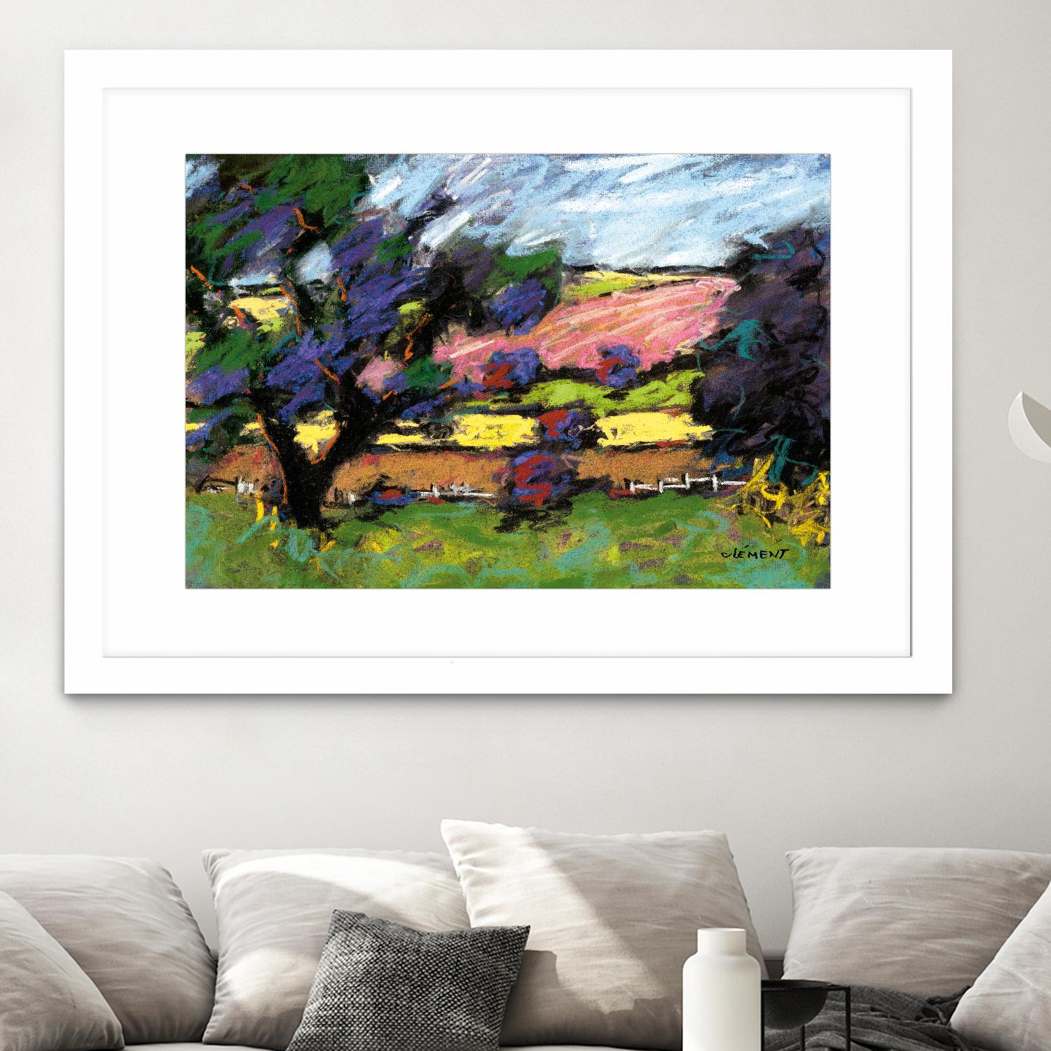 Pastel Landscape I by Jacques Clement on GIANT ART - blue landscape