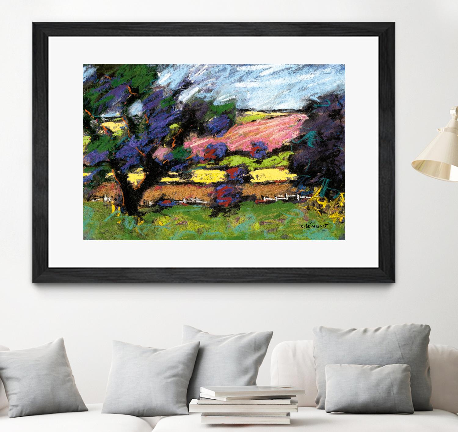 Pastel Landscape I by Jacques Clement on GIANT ART - blue landscape