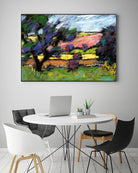 Pastel Landscape I by Jacques Clement on GIANT ART - blue landscape
