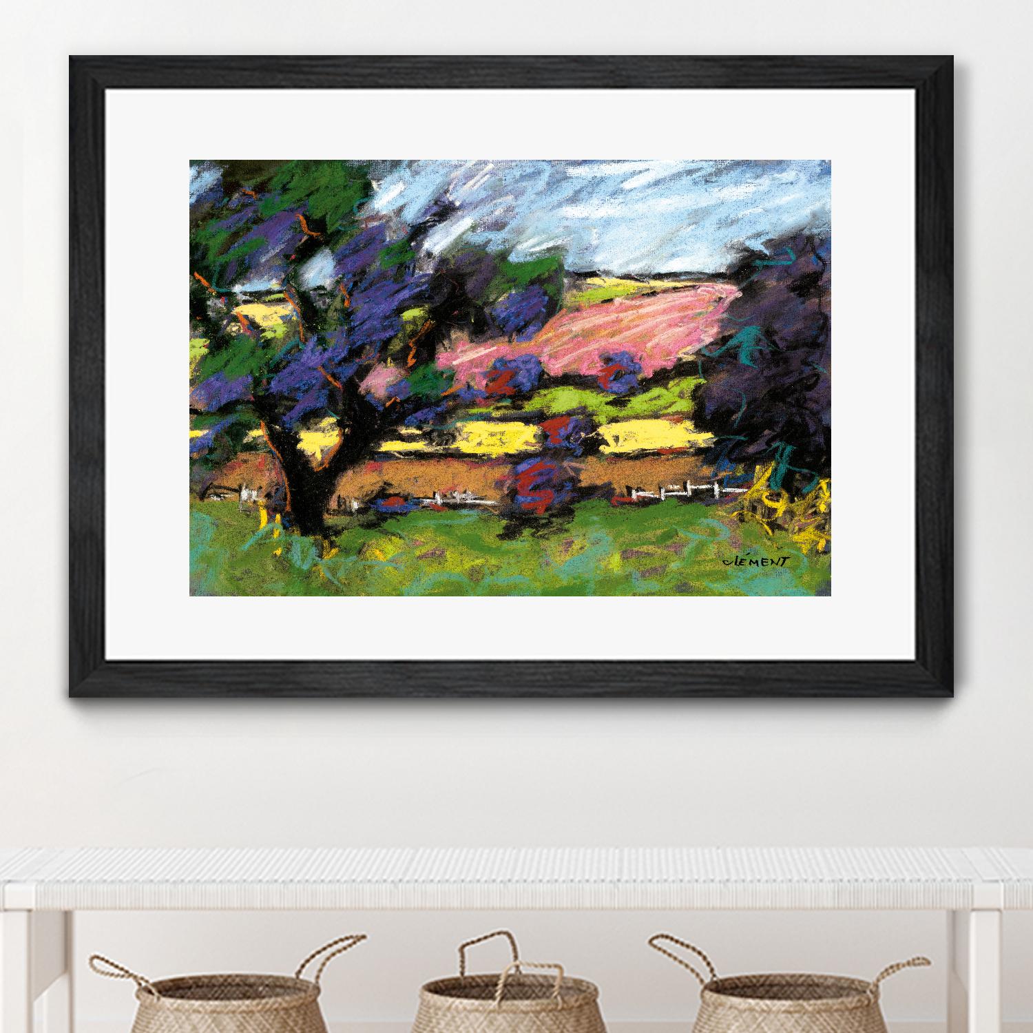 Pastel Landscape I by Jacques Clement on GIANT ART - blue landscape