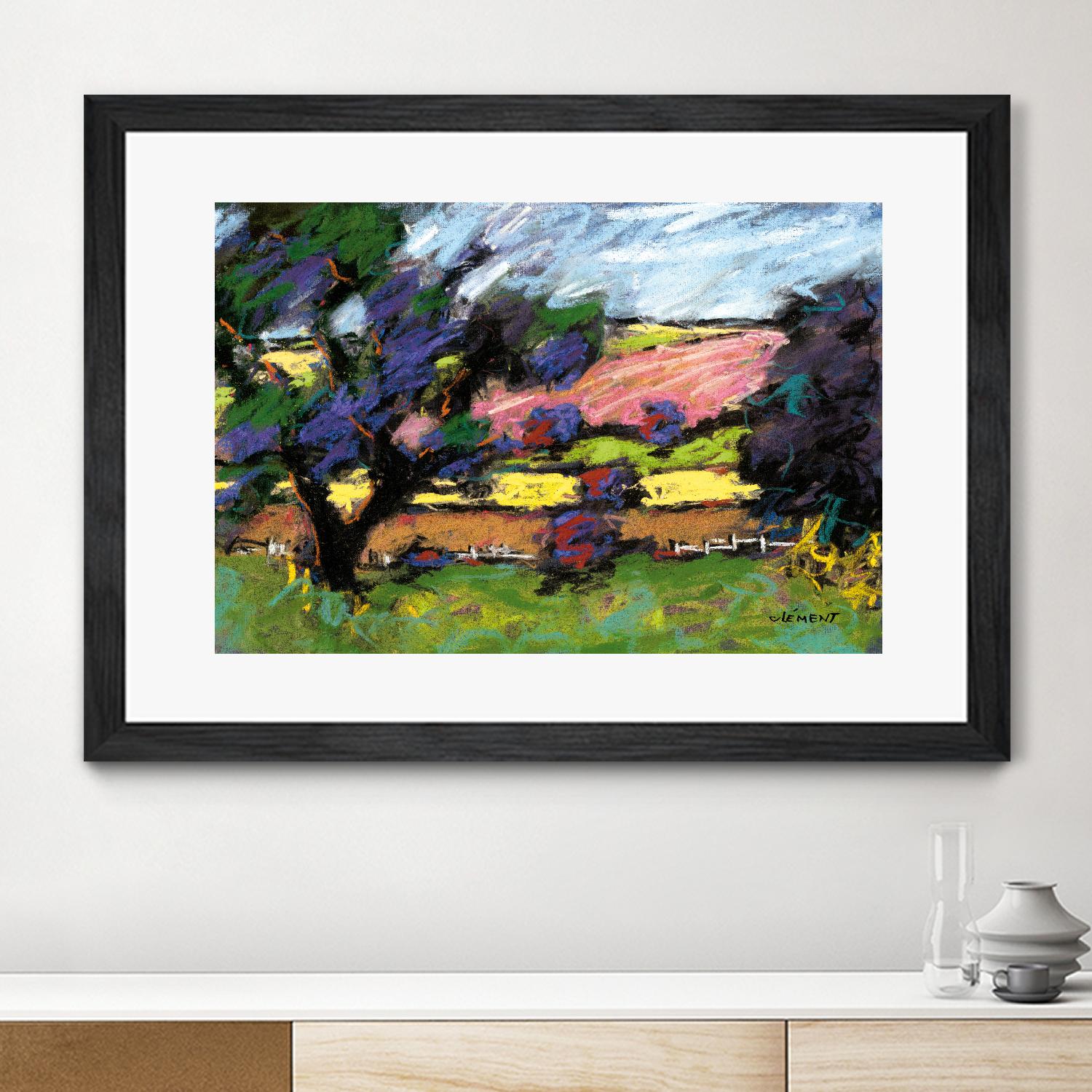 Pastel Landscape I by Jacques Clement on GIANT ART - blue landscape