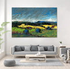 Pastel Landscape II by Jacques Clement on GIANT ART - blue landscape