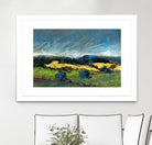 Pastel Landscape II by Jacques Clement on GIANT ART - blue landscape