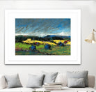 Pastel Landscape II by Jacques Clement on GIANT ART - blue landscape