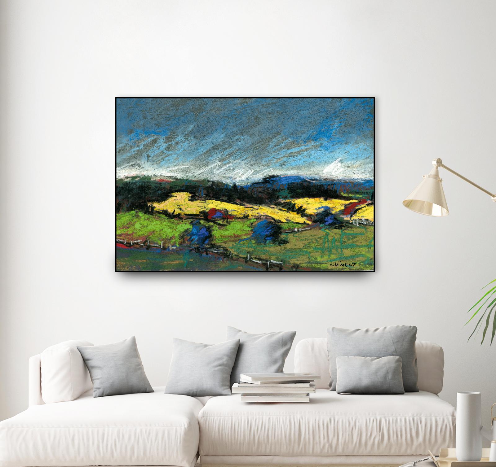 Pastel Landscape II by Jacques Clement on GIANT ART - blue landscape