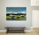 Pastel Landscape II by Jacques Clement on GIANT ART - blue landscape