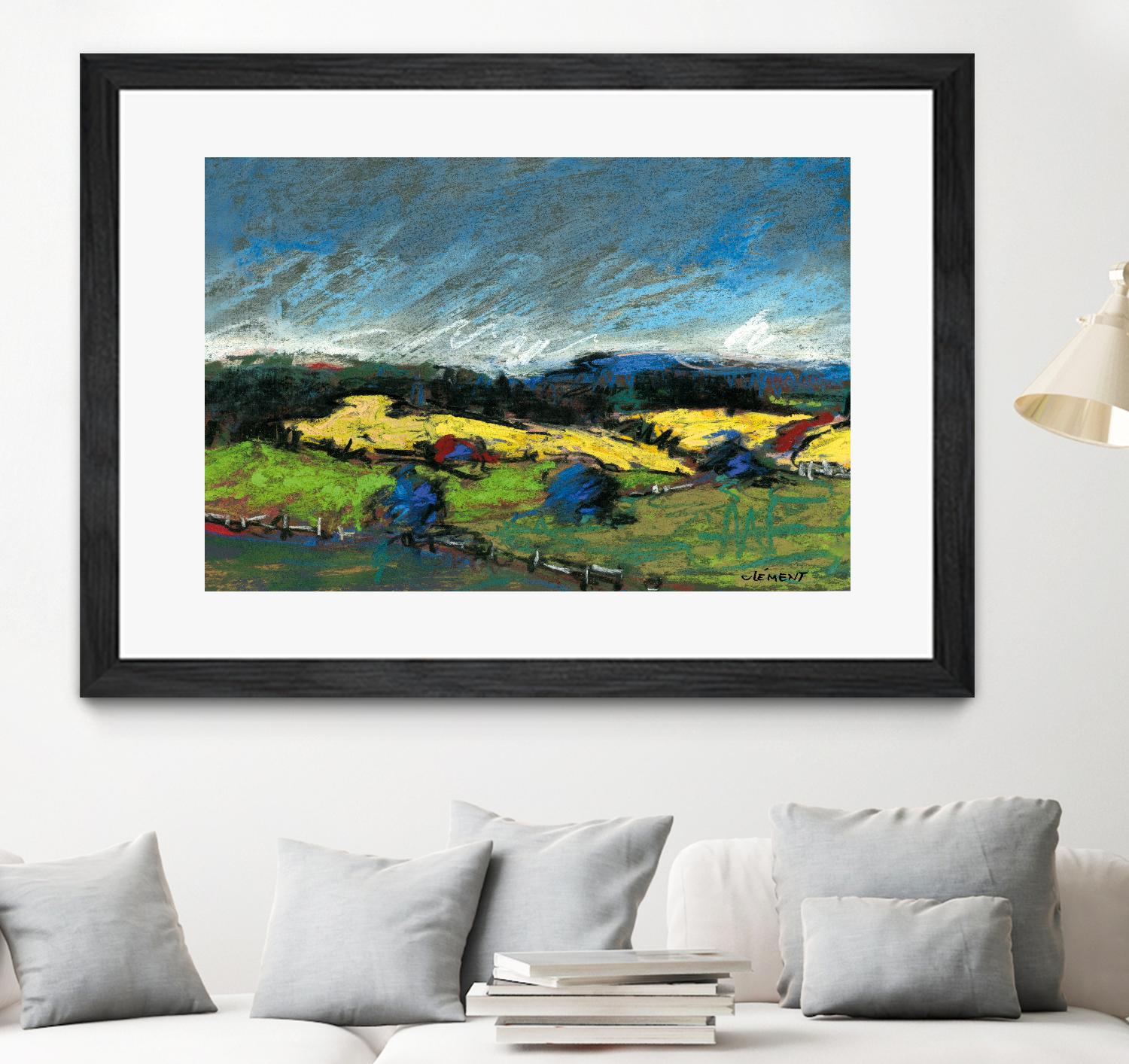 Pastel Landscape II by Jacques Clement on GIANT ART - blue landscape