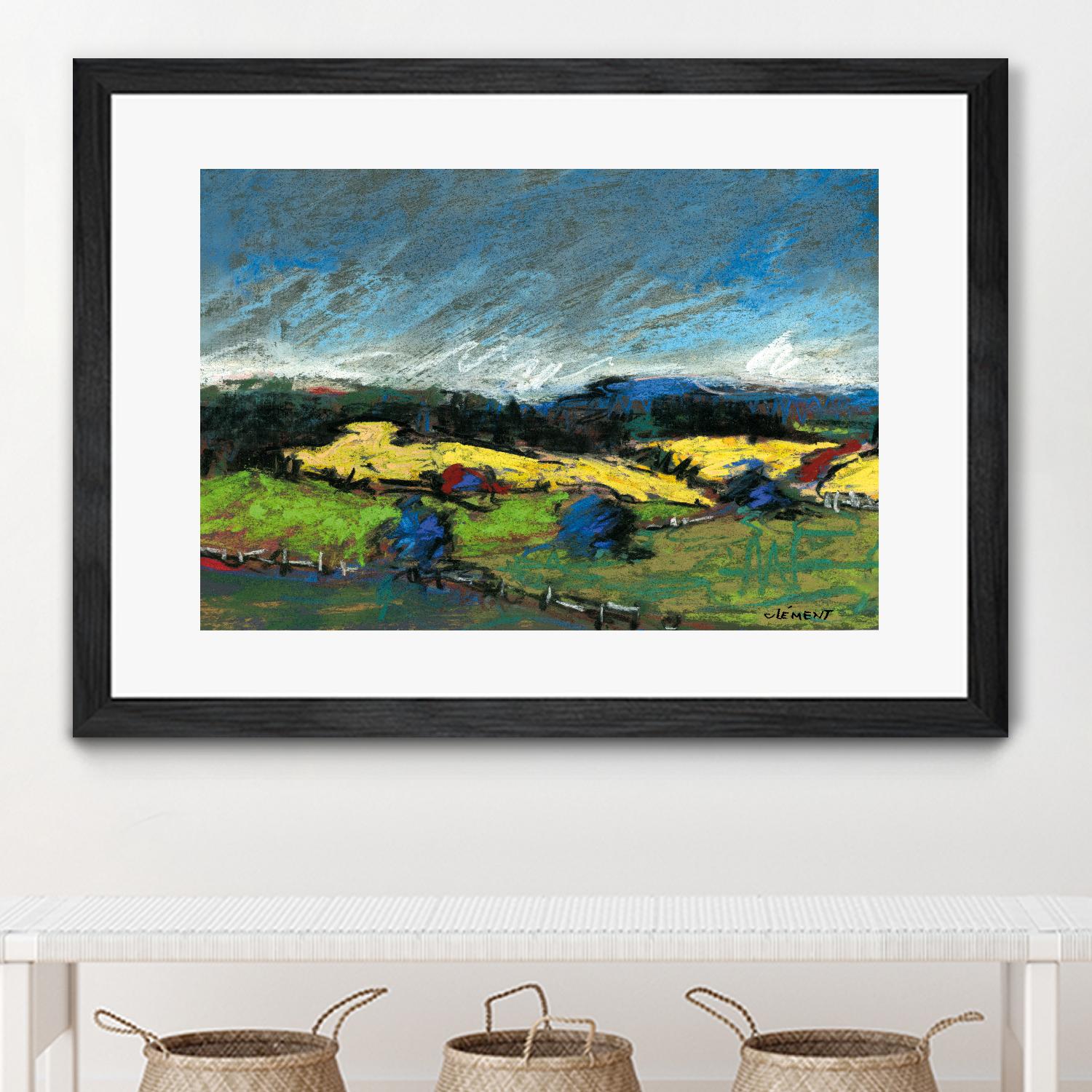 Pastel Landscape II by Jacques Clement on GIANT ART - blue landscape