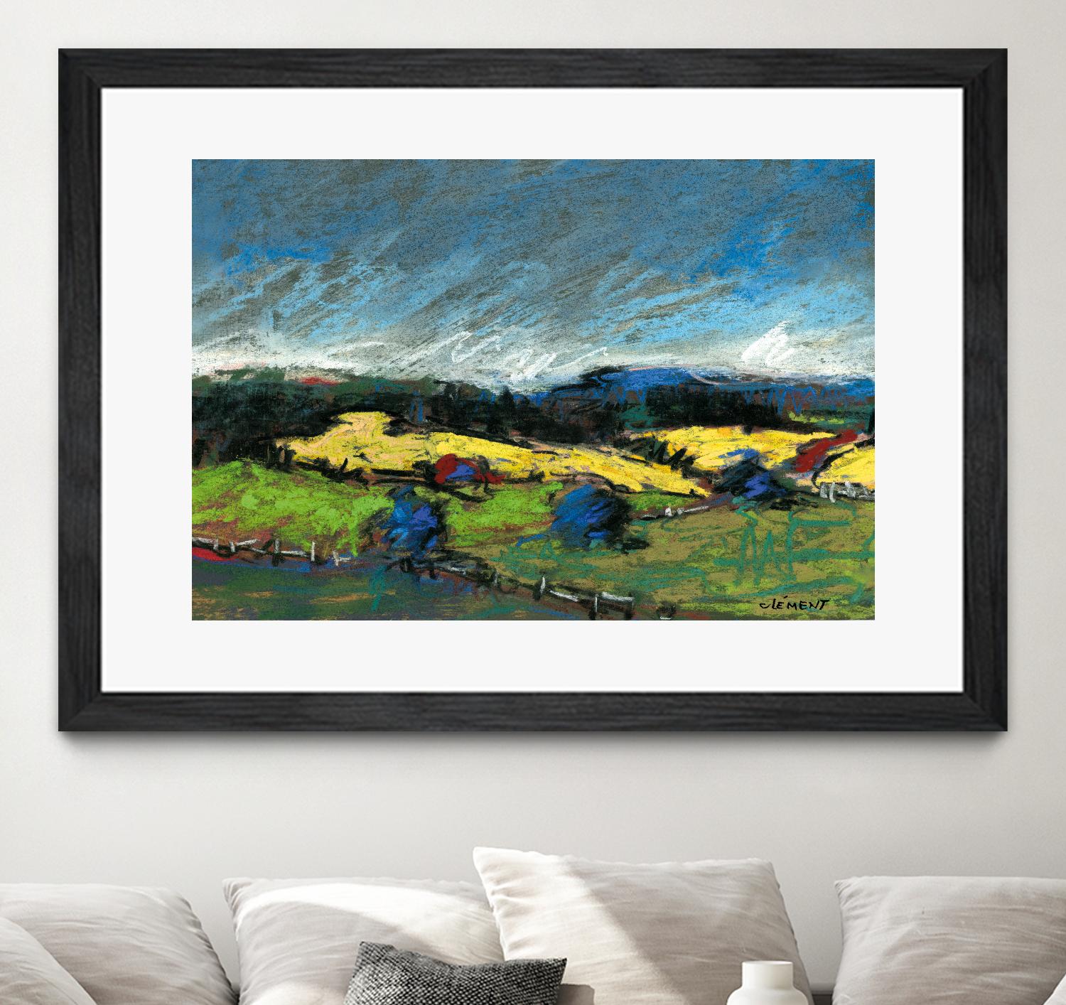 Pastel Landscape II by Jacques Clement on GIANT ART - blue landscape