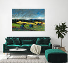Pastel Landscape II by Jacques Clement on GIANT ART - blue landscape