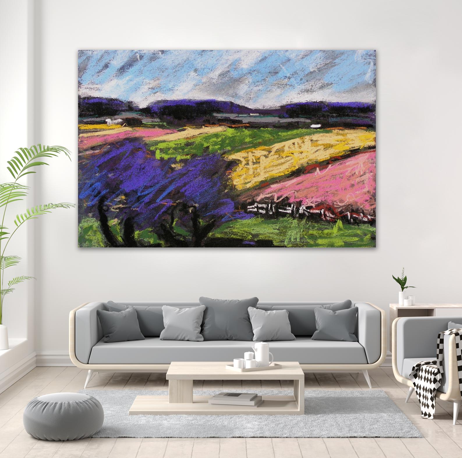 Pastel Landscape III by Jacques Clement on GIANT ART - blue landscape