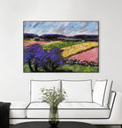 Pastel Landscape III by Jacques Clement on GIANT ART - blue landscape