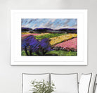 Pastel Landscape III by Jacques Clement on GIANT ART - blue landscape