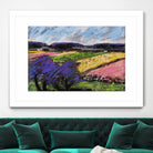 Pastel Landscape III by Jacques Clement on GIANT ART - blue landscape