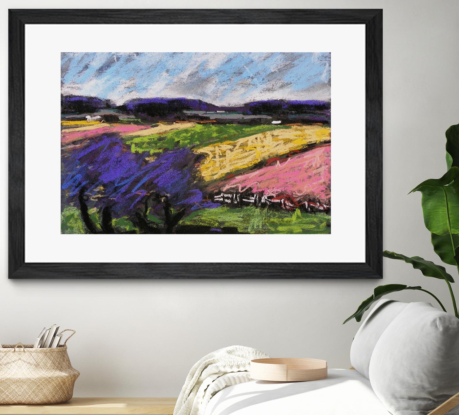 Pastel Landscape III by Jacques Clement on GIANT ART - blue landscape