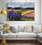 Pastel Landscape III by Jacques Clement on GIANT ART - blue landscape