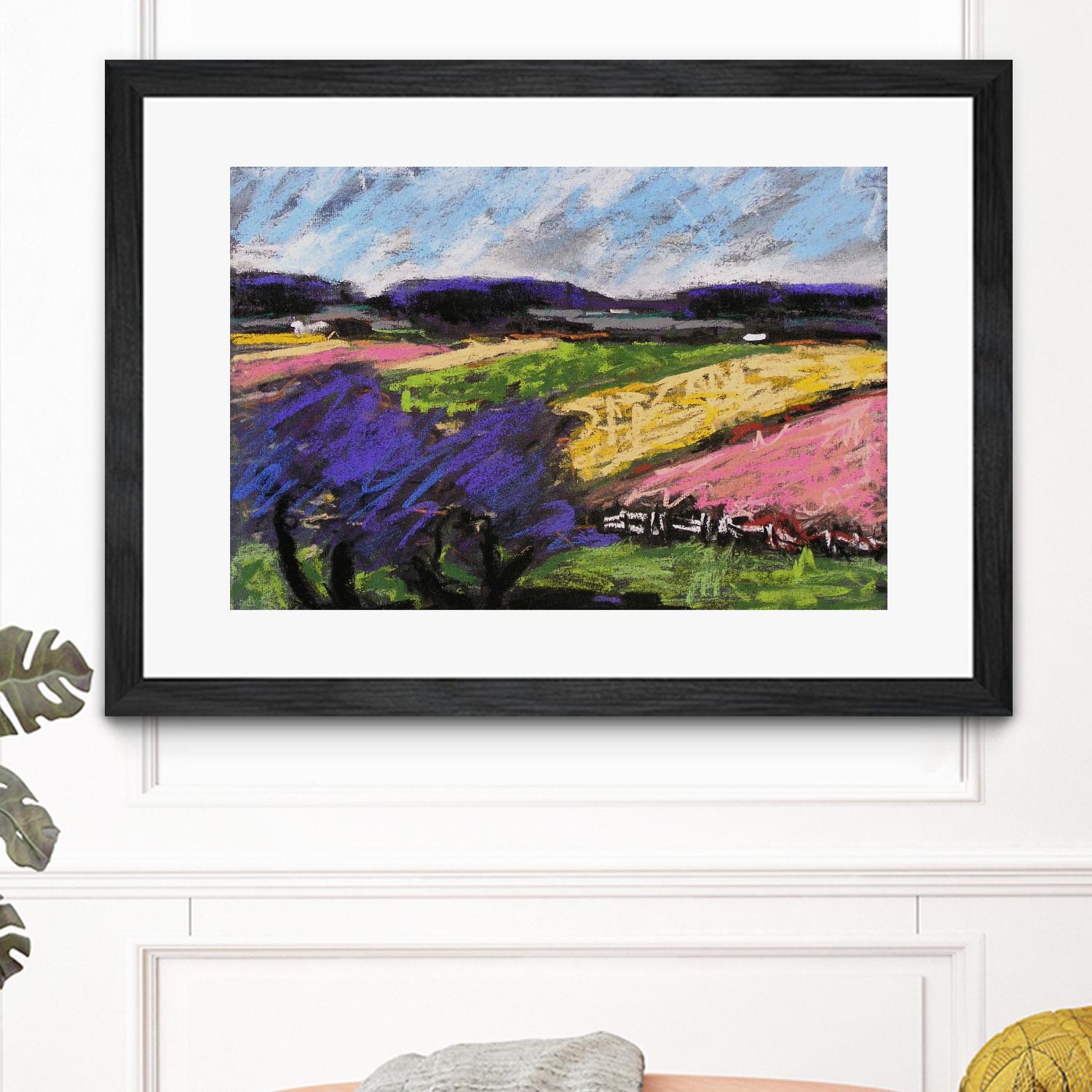 Pastel Landscape III by Jacques Clement on GIANT ART - blue landscape