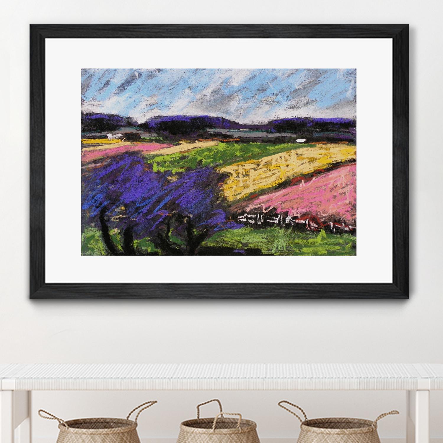 Pastel Landscape III by Jacques Clement on GIANT ART - blue landscape