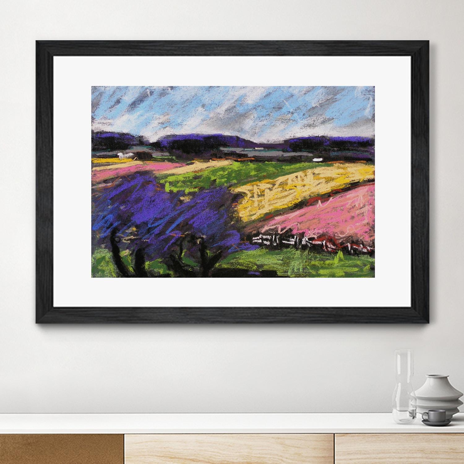 Pastel Landscape III by Jacques Clement on GIANT ART - blue landscape