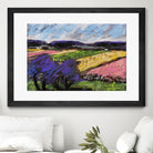 Pastel Landscape III by Jacques Clement on GIANT ART - blue landscape