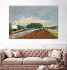 Pastel Landscape V by Jacques Clement on GIANT ART - blue landscape