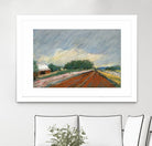 Pastel Landscape V by Jacques Clement on GIANT ART - blue landscape