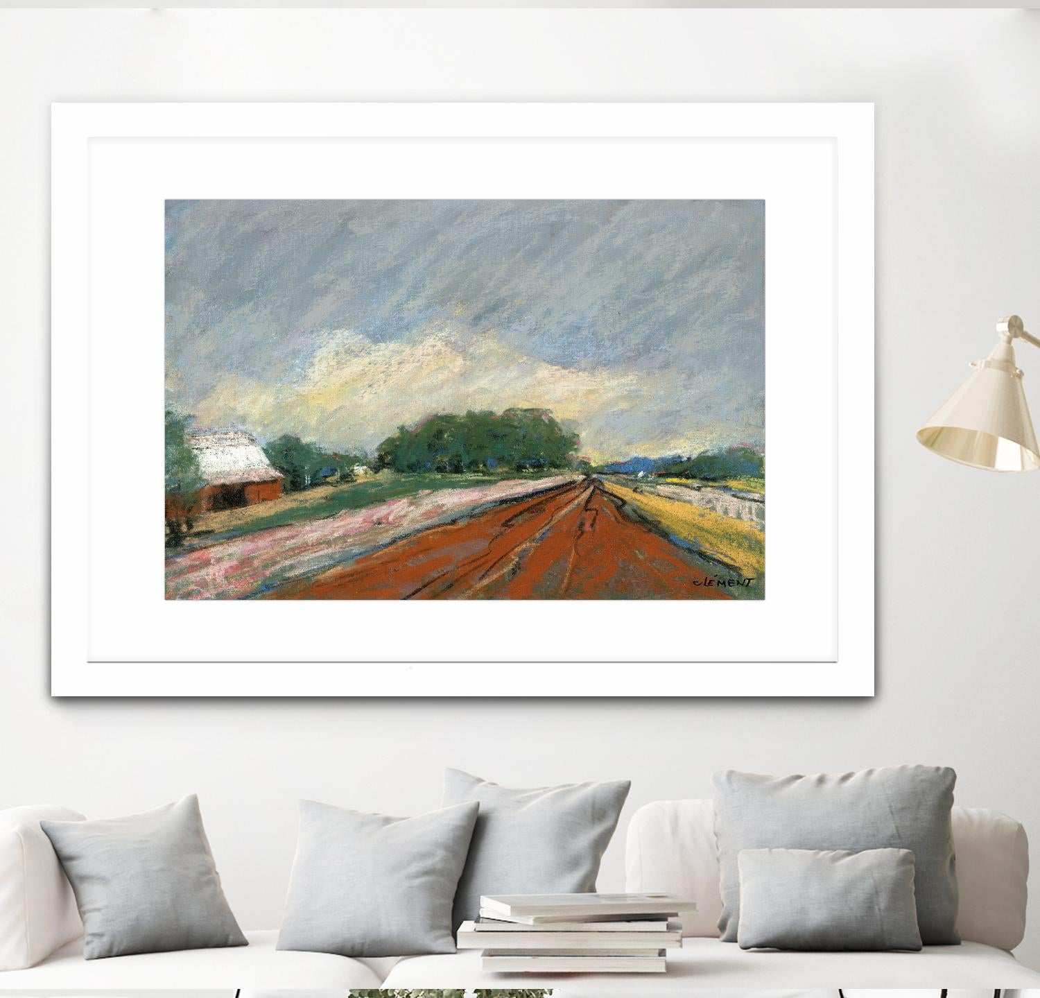 Pastel Landscape V by Jacques Clement on GIANT ART - blue landscape