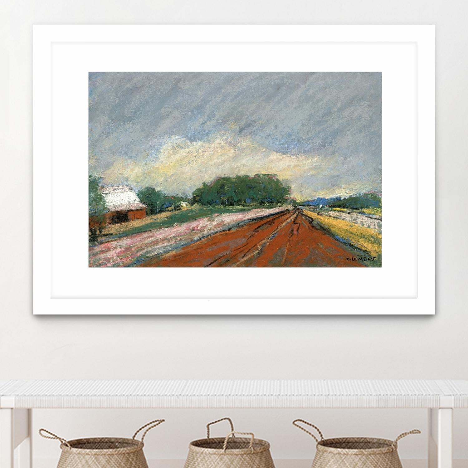 Pastel Landscape V by Jacques Clement on GIANT ART - blue landscape