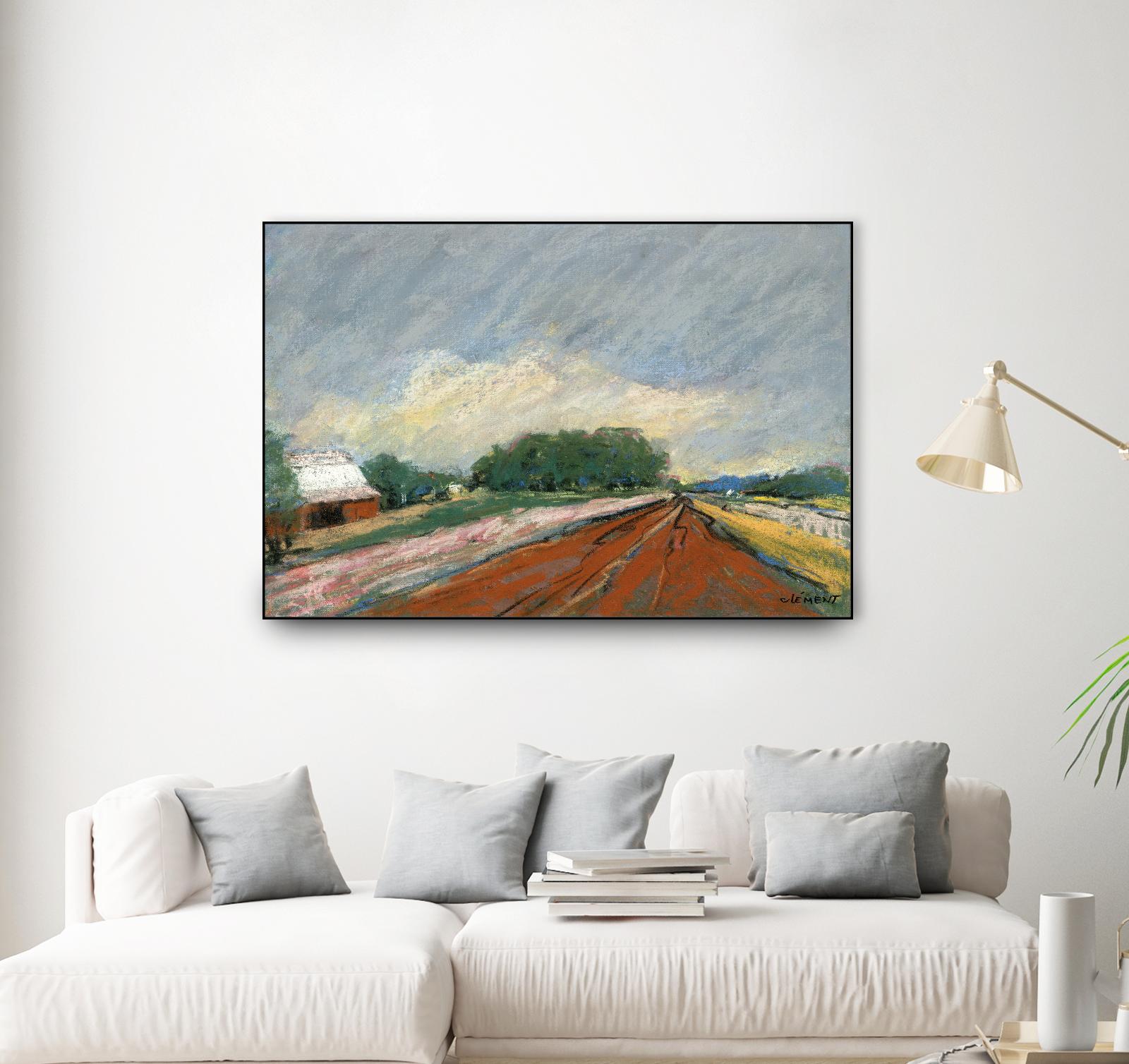 Pastel Landscape V by Jacques Clement on GIANT ART - blue landscape