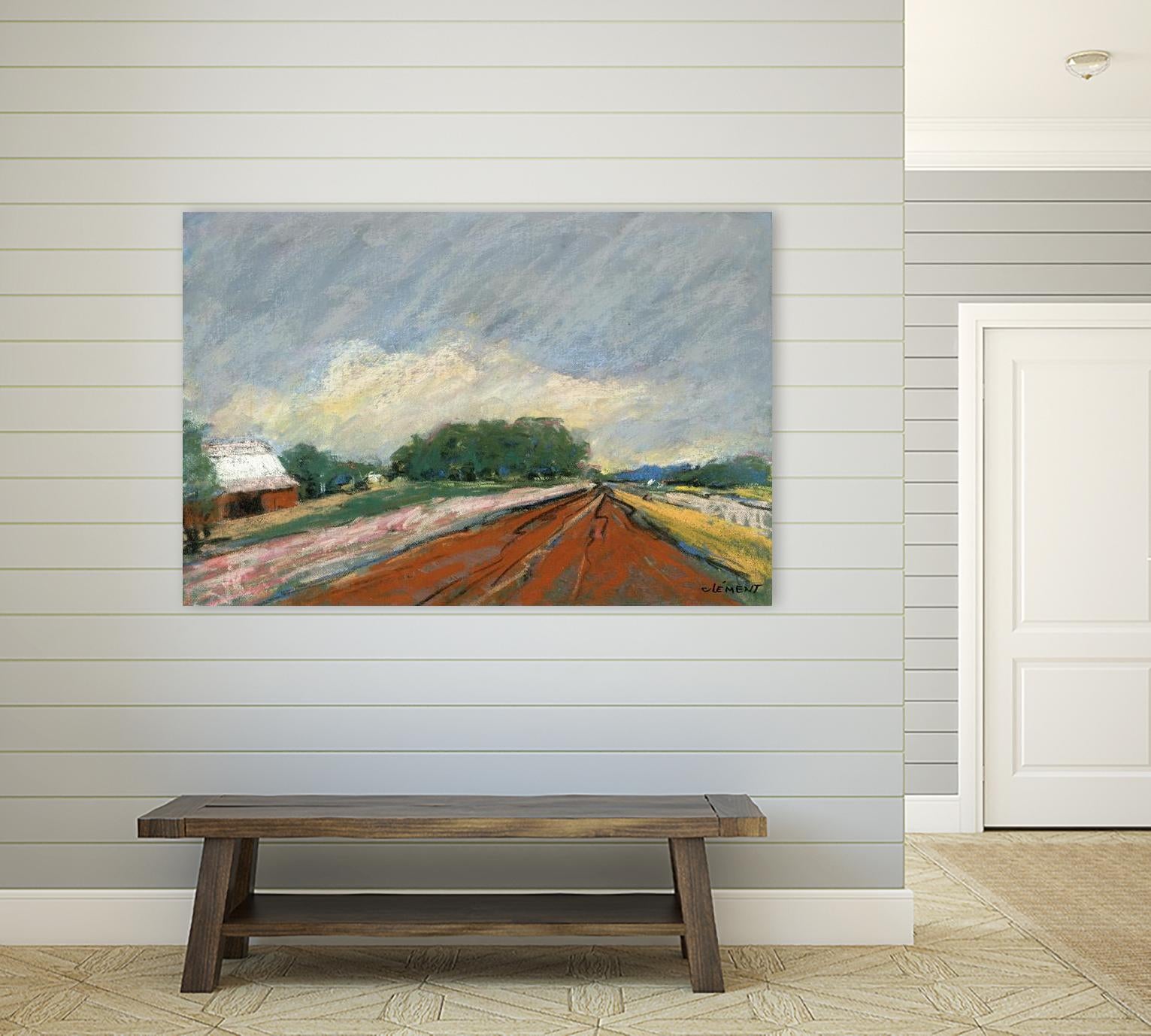 Pastel Landscape V by Jacques Clement on GIANT ART - blue landscape