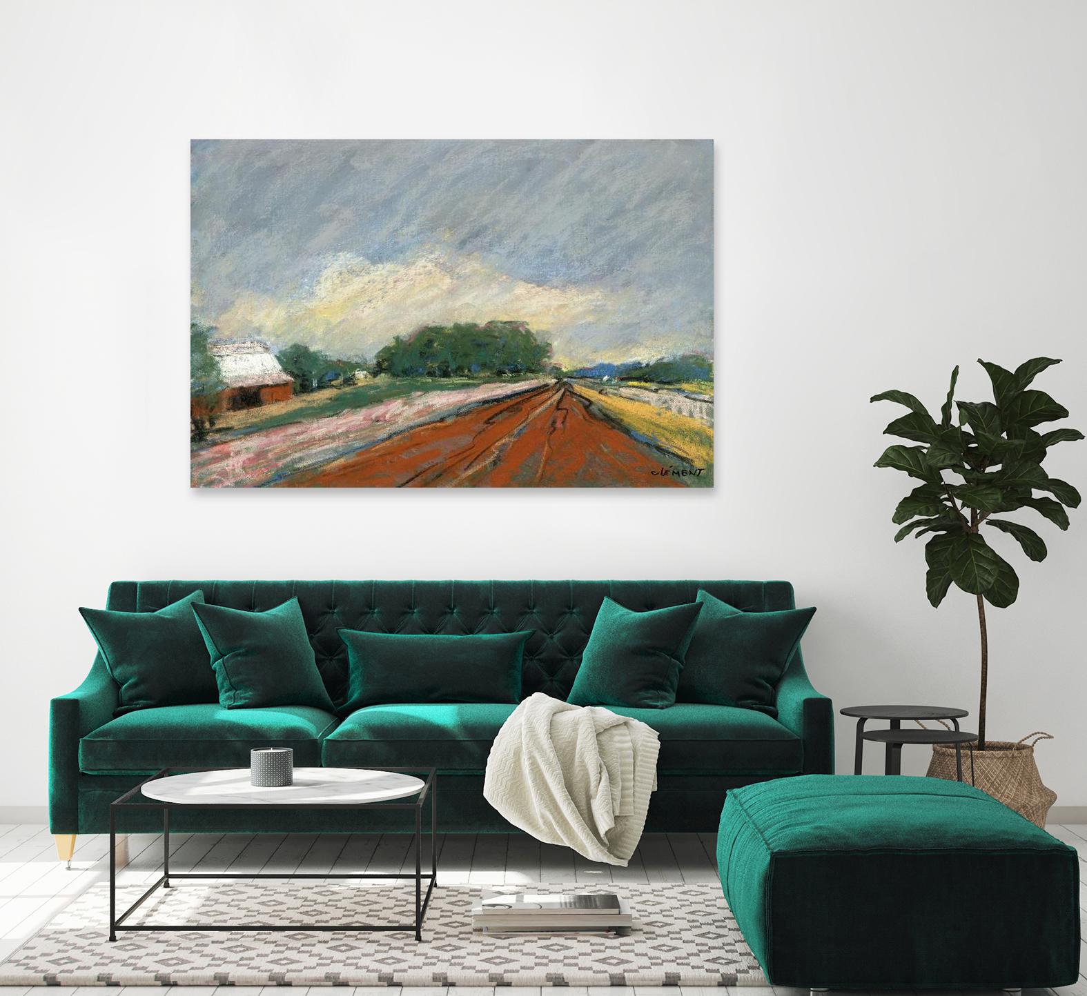 Pastel Landscape V by Jacques Clement on GIANT ART - blue landscape