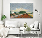 Pastel Landscape V by Jacques Clement on GIANT ART - blue landscape