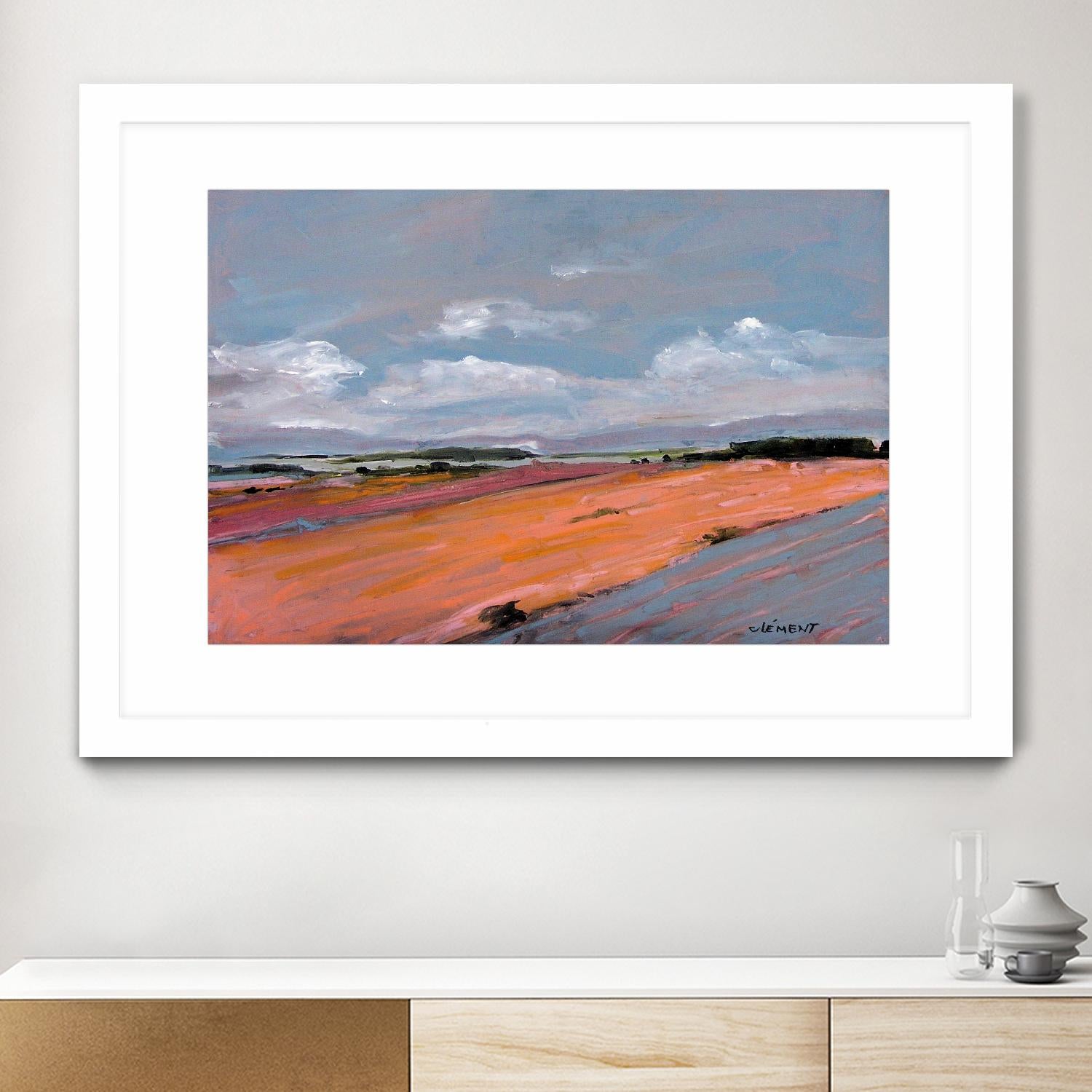 Pastel Landscape VIII by Jacques Clement on GIANT ART - green landscape