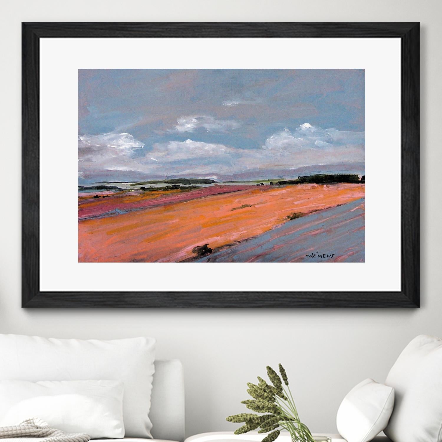 Pastel Landscape VIII by Jacques Clement on GIANT ART - green landscape