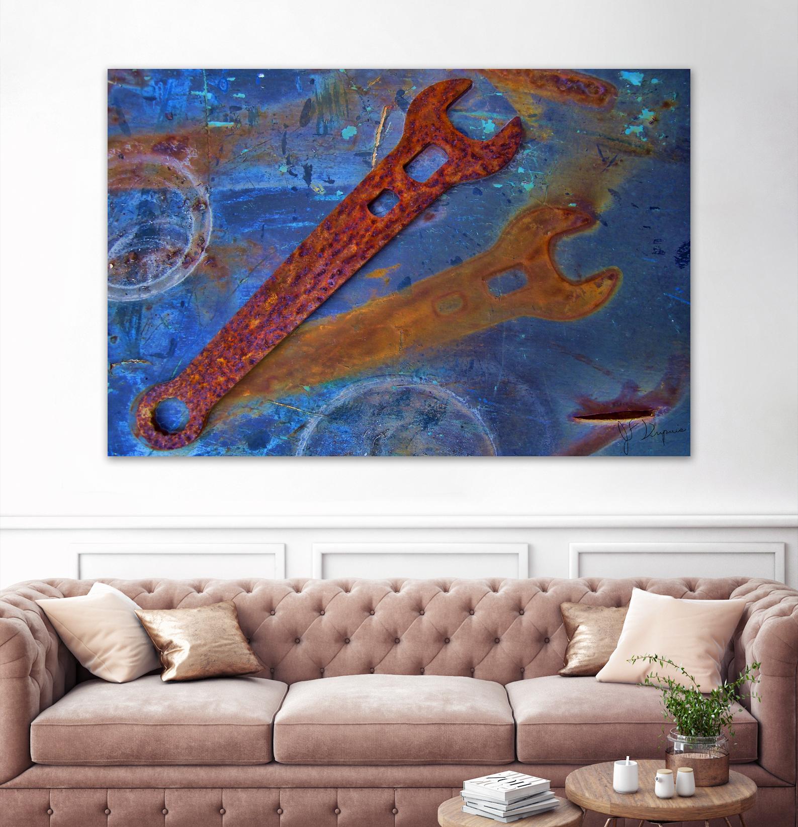 Rusty Tools II by Jean-François Dupuis on GIANT ART - blue photo art