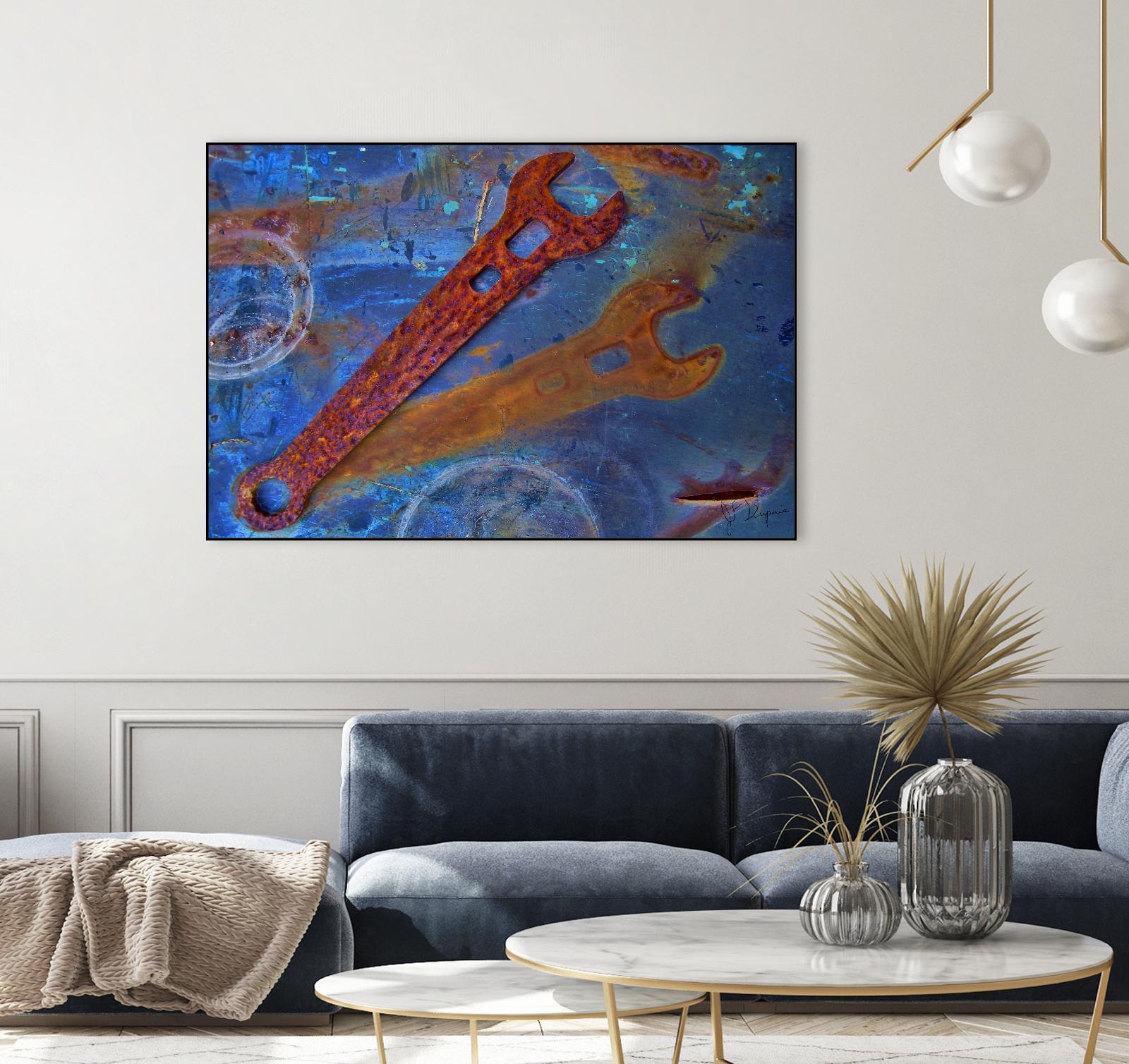 Rusty Tools II by Jean-François Dupuis on GIANT ART - blue photo art