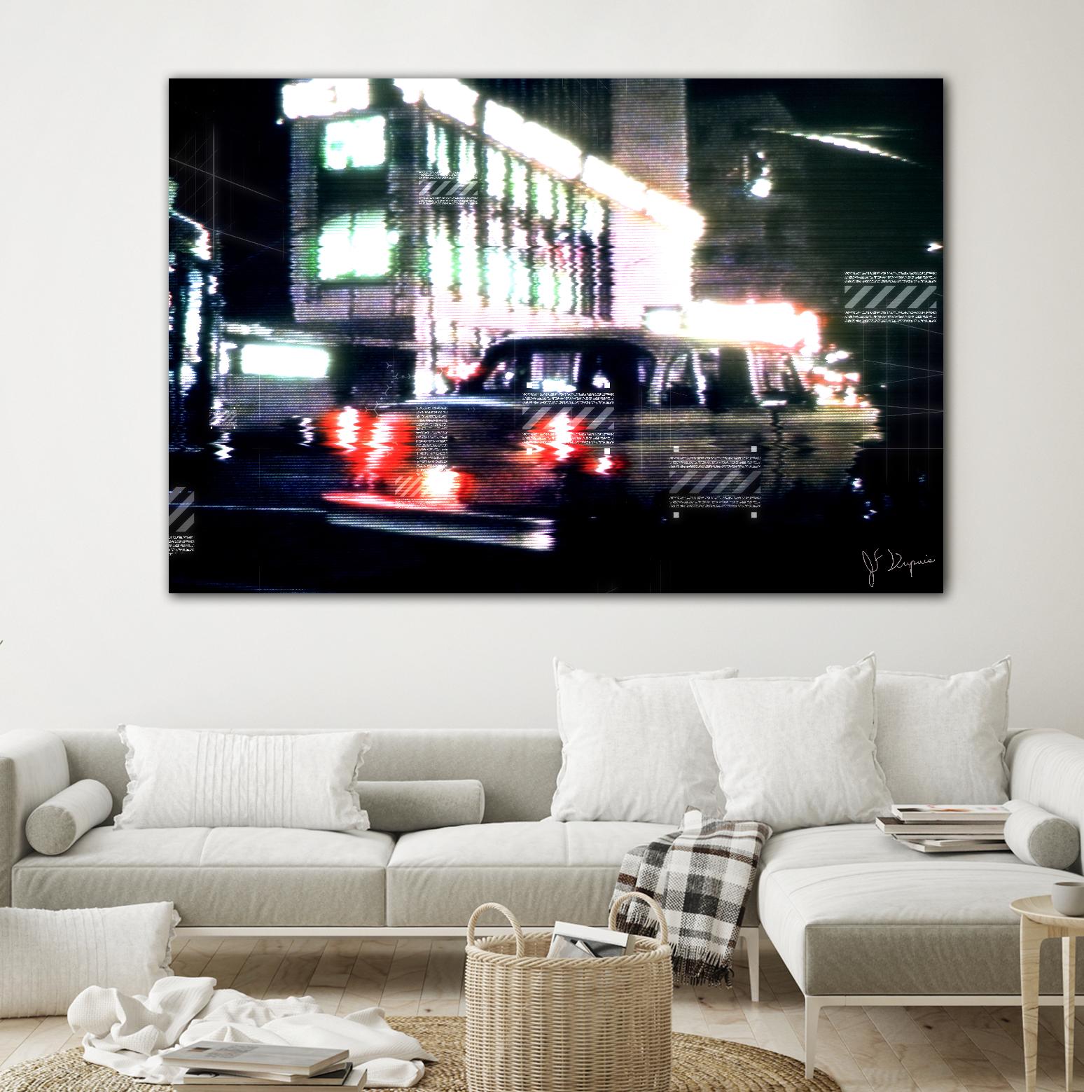 City Taxi I by Jean-François Dupuis on GIANT ART - red street scene