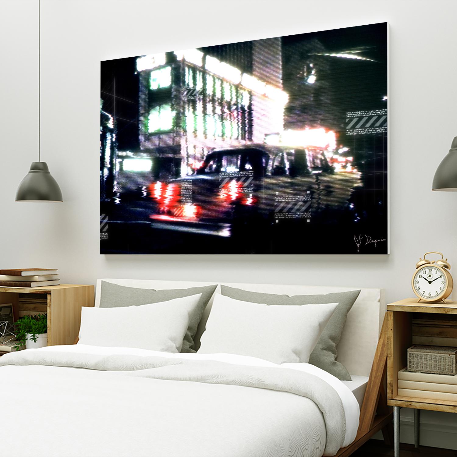 City Taxi I by Jean-François Dupuis on GIANT ART - red street scene